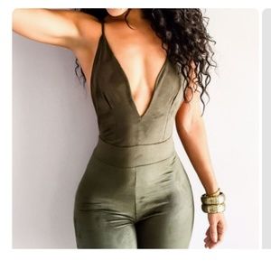 Olive green jumpsuit